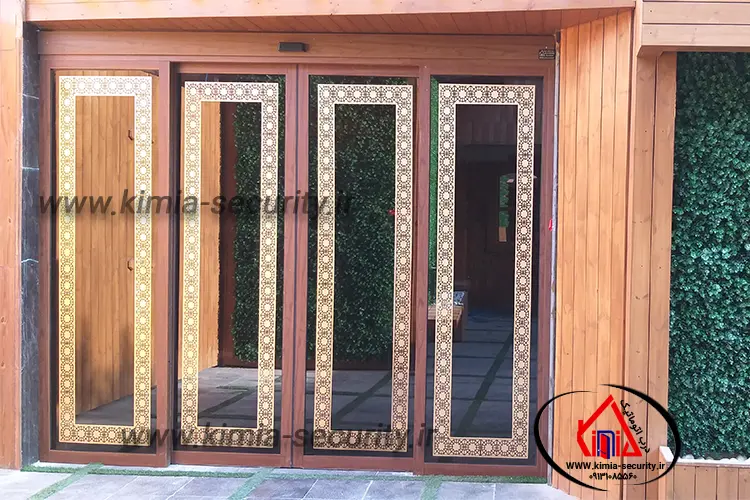فریم دکورال دری اتوماتیک شیشه ای - فریم درب اتوماتیک اصفهان - ست کردن رنگ فریم با نمای ساختمان - حفاظتی کیمیا